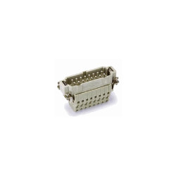 Insert HE, Raccordement à ressort, mâle, 16 pin, 16A, Polycarbonate, 16B|32B 
